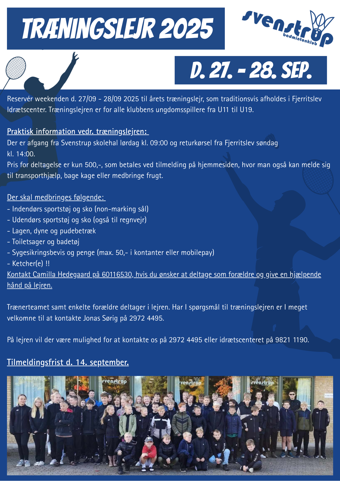 Invitation til træningslejr